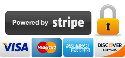 Secure payments, powered by Stripe!